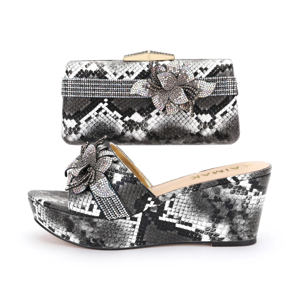 

Wholesale 2022 Summer New Style Africa Nigeria Italy Color Slippers Female Phone Bag Ladies Matching Wedding Shoes