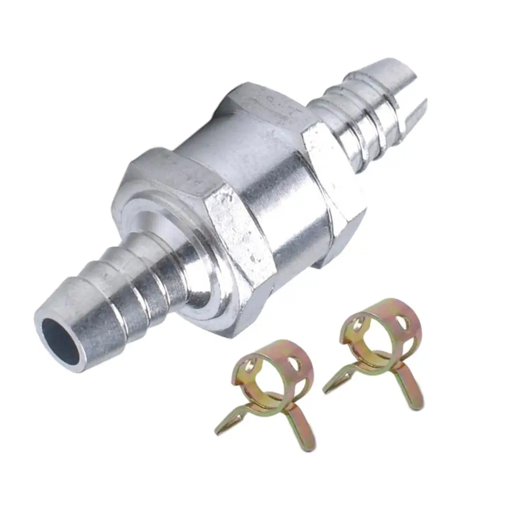 

8mm Aluminium One Way Fuel Non Return Check Valve Petrol Oil Water