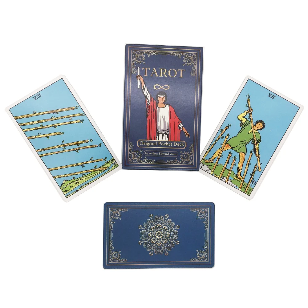 

78 Cards Original Pocket Deck Tarot Cards Games Full English Friends Party Board Tarot Game Divination Fate Game Card
