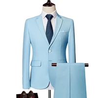suit mens suit best man suit groom wedding dress two piece business professional formal suit male blazer evening formal wear