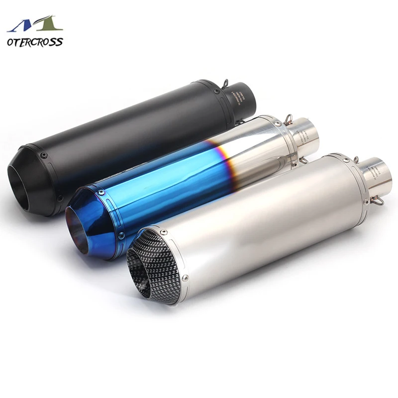 

2 IN Inlet Universal Motorcycle Pipe Exhaust DB Killer Turbo Muffler End Silencer Tube for Z800 PCX150 ZX6R RK8K9 Benelli Duke