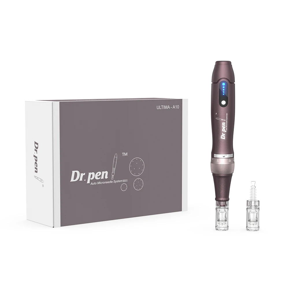 Dr Pen Ultima A10 with 2pcs Cartridge Wireless Derma Pen Skin Care Kit Microneedle Treatments Professionals Use Beauty Machine