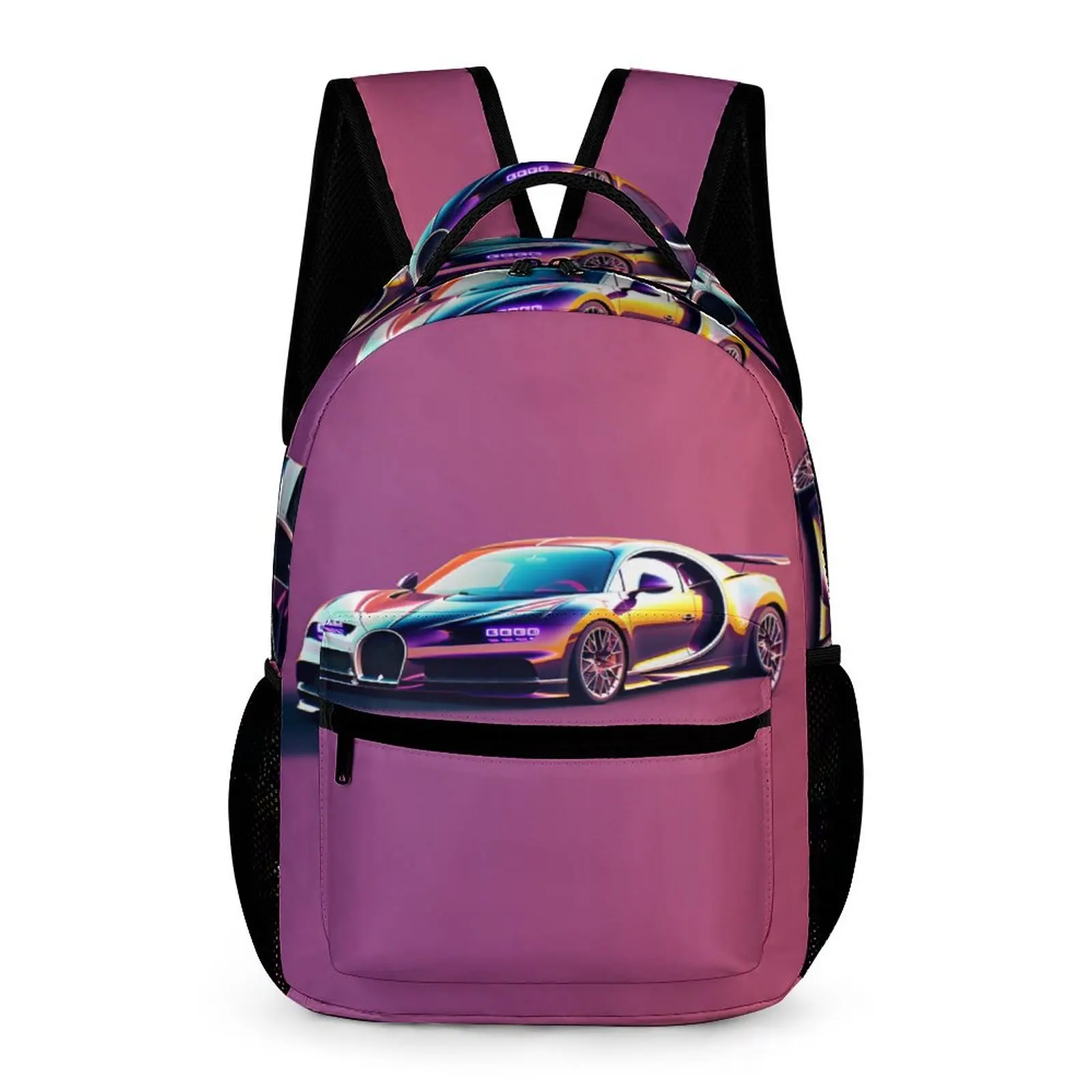 

Sports Car Backpack Student 2D Elements Cartoon Soft Backpacks Polyester Fun High School Bags College Colorful Rucksack
