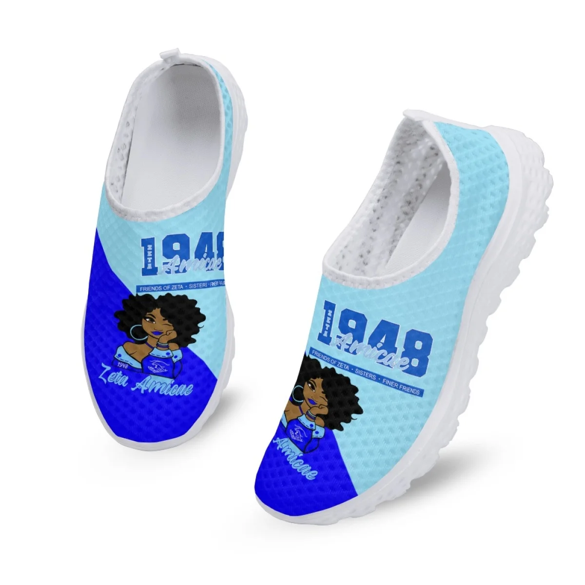 Nopersonality Black Girl Magic Sneakers Fashion Friends of Zeta Theme Flats Comfort Mesh Running Shoes Zapatillas Mujer