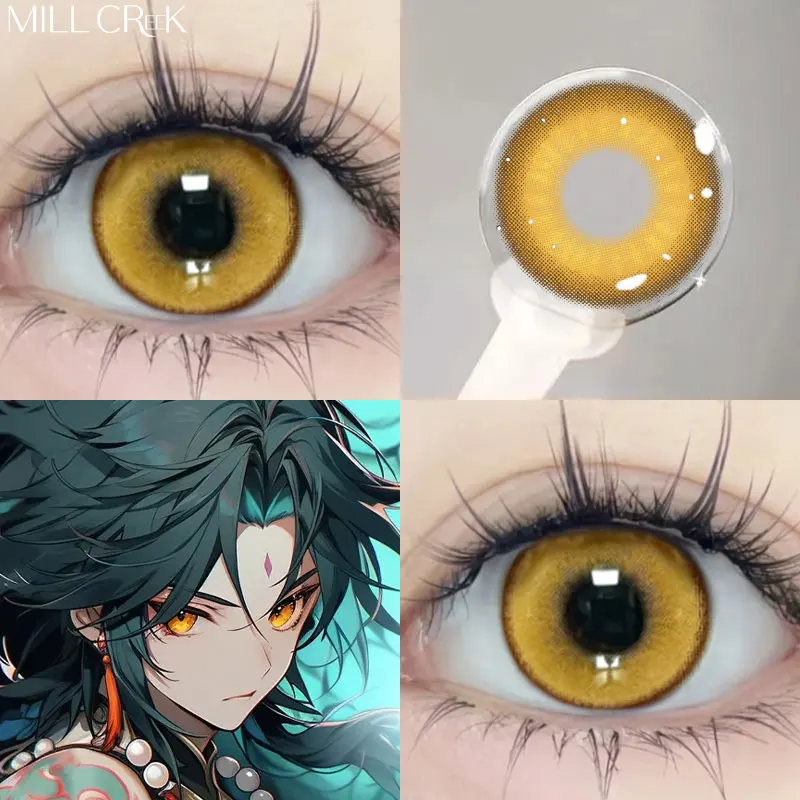 MILL CREEK Годные контактные линзы 1 пара синих линз Косплей Цветные контакты Красные