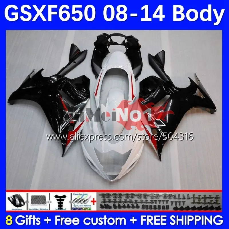 

GSX650F For SUZUKI GSXF 650 CC GSX 650F 24MC.16 GSXF650 08 09 10 11 12 13 2008 2009 2010 2011 2012 2013 2014 Fairing black white
