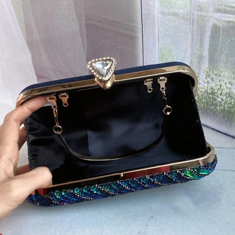 Вечерние сумки в стиле ретро женские сумки-клатчи с вышивкой бисером кошелек