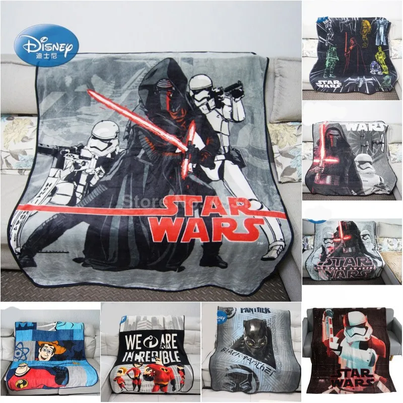 

Disney Star-Wars Black Warrior Yoda Baby Blanket Warm Soft Throw for Boys Children BedSpread Bed Cover 120x150CM Birthday Gift