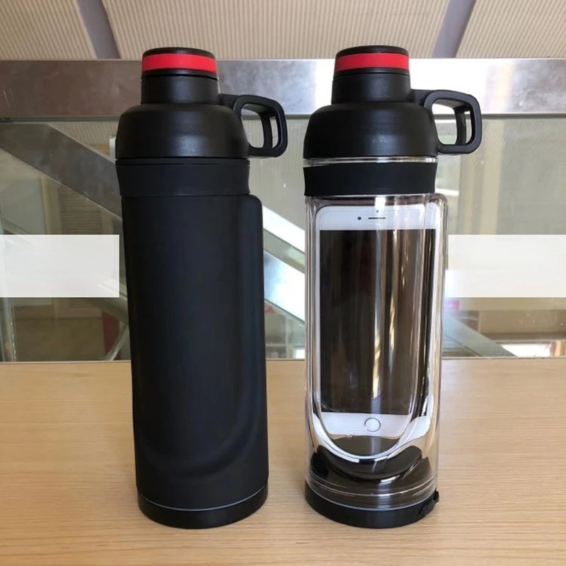 Диспенсер для воды с карманом телефона таблеточная бутылка-органайзер таблеток