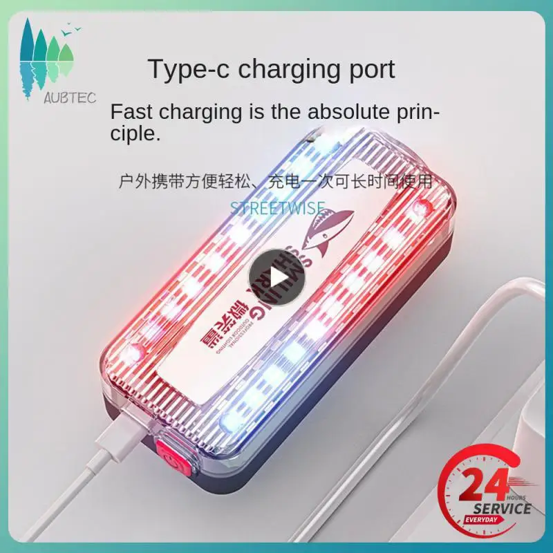 

Outdoor Camping Light Red And Blue Flashing Eye-catching Lights Work Repair Camping Lantern Multifunction Rechargeable