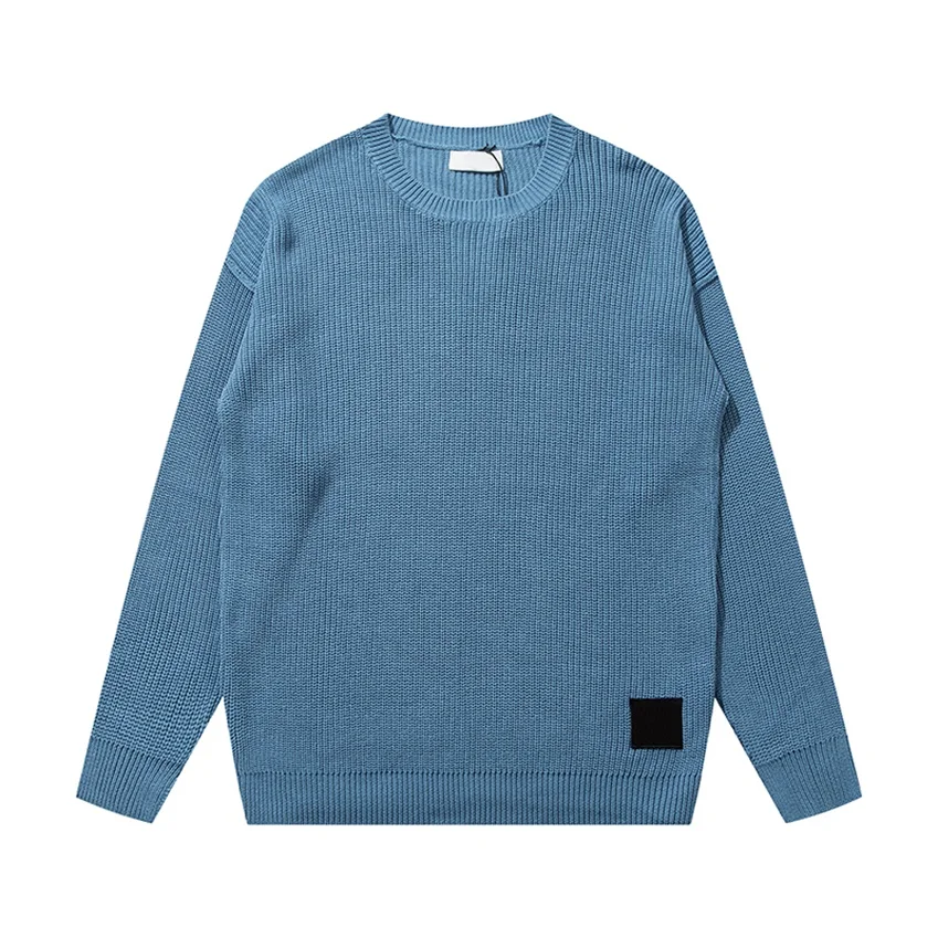 Men's Fashion Sweaters Knitted Pullover Sweaters 2022 Warm Tops Long Sleeve Solid Color Casual Sweater