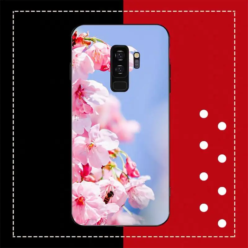 Peach blossom Phone Case for Samsung S20 lite S21 S10 S9 plus for Redmi Note8 9pro for Huawei Y6 cover