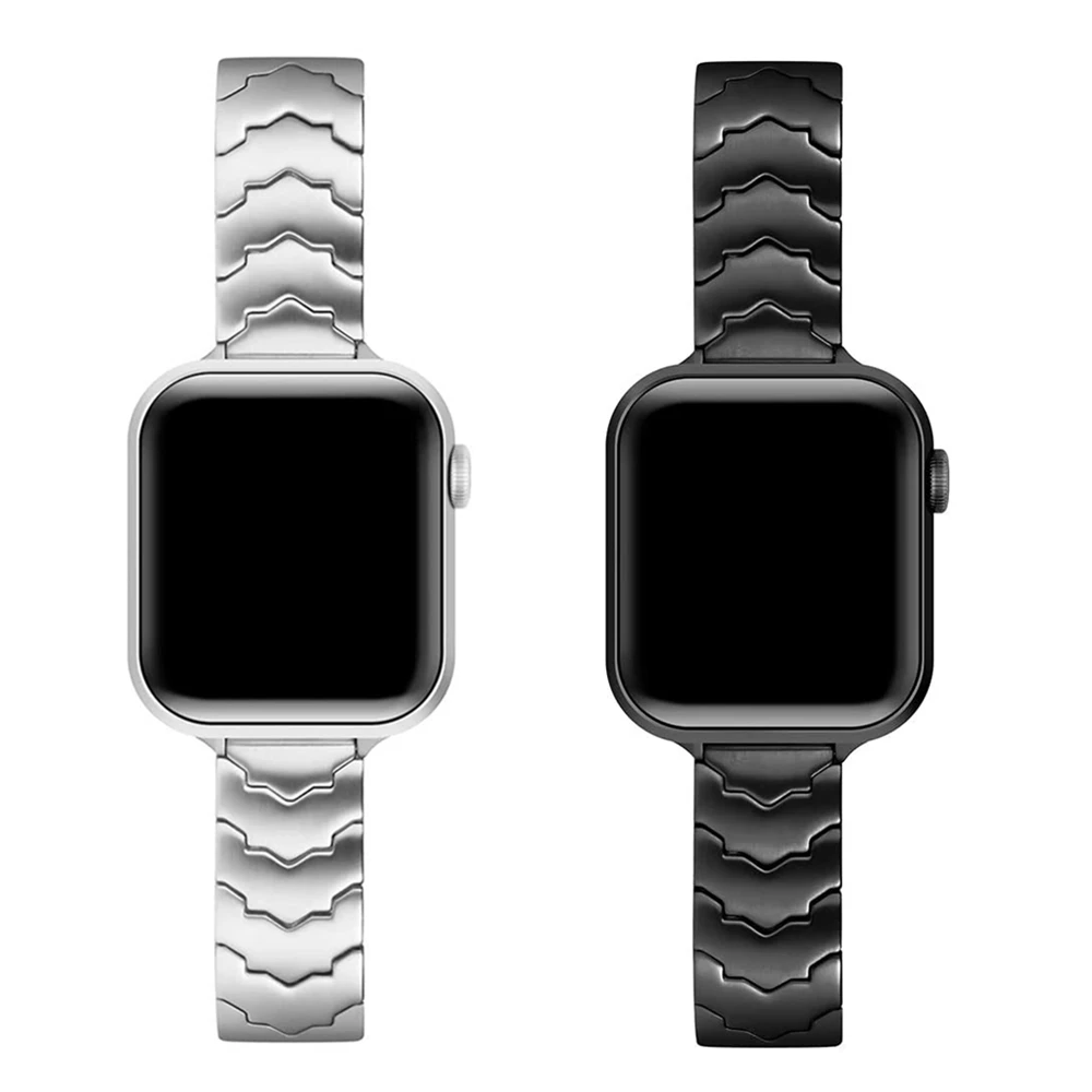 

Classic Slim Thin Metal Strap for Apple Watch Band 41mm 40mm 38mm 45mm 44mm 42mm Stainless Steel Bracelet for iWatch 7 6 5 3 SE