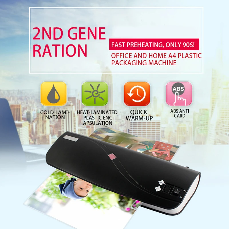 

YE215 A4 Width Photo Laminator Paper Film Document Thermal Hot&Cold Laminator Plastificadora Termolaminar Plastifieuse Machine