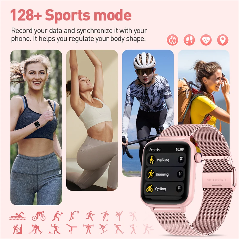 смарт часы мужские наручные женские Смарт-часы LIGE с Bluetooth 1 83 дюйма шагомер