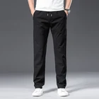 Бренд BROWON, новинка, модные однотонные повседневные мужские штаны, немного эластичные, прямые, полная длина, высокое качество, формальные брюки для мужчин