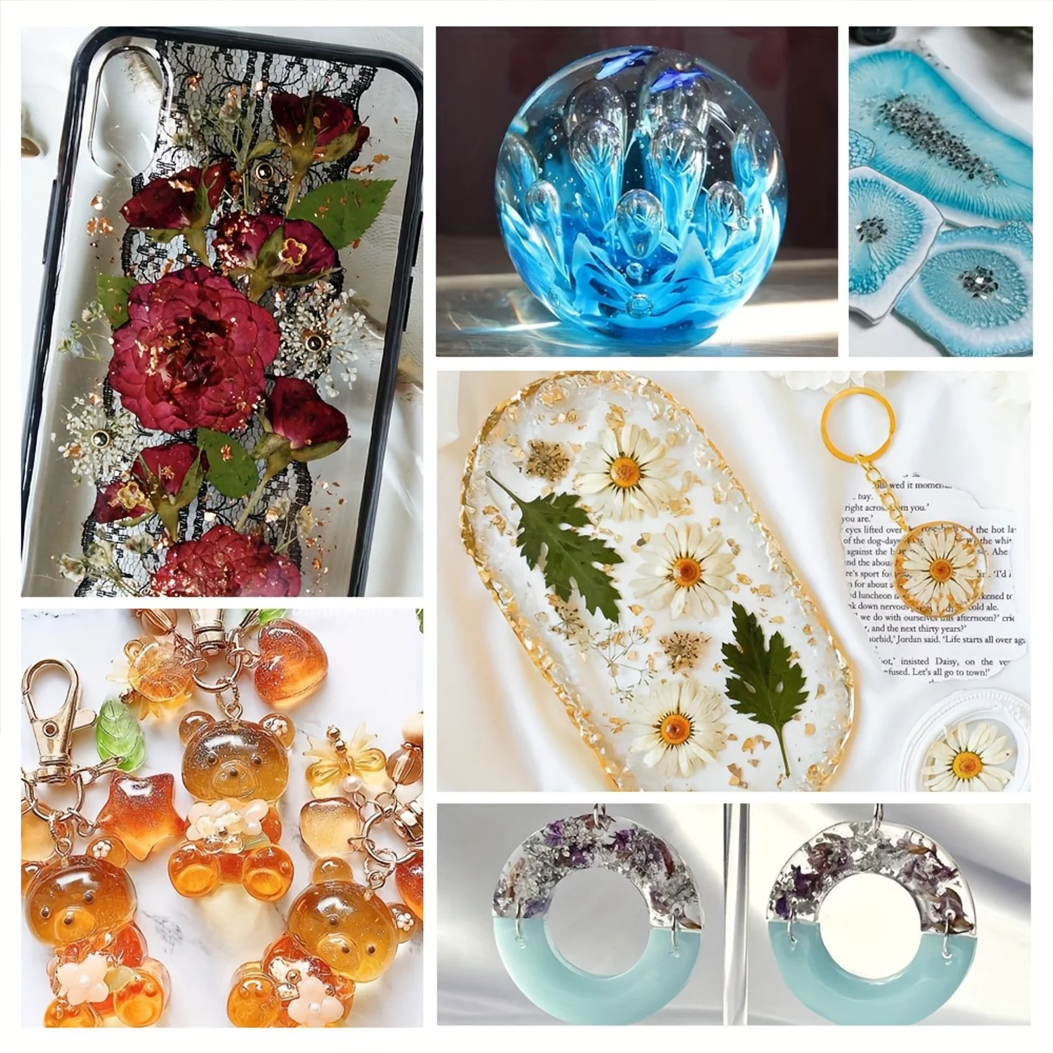 Фото Прозрачный УФ-клей LOOLIFL: быстросохнущий, кристально чистый, не желтеющий, для изготовления ювелирных изделий и поделок своими руками №5