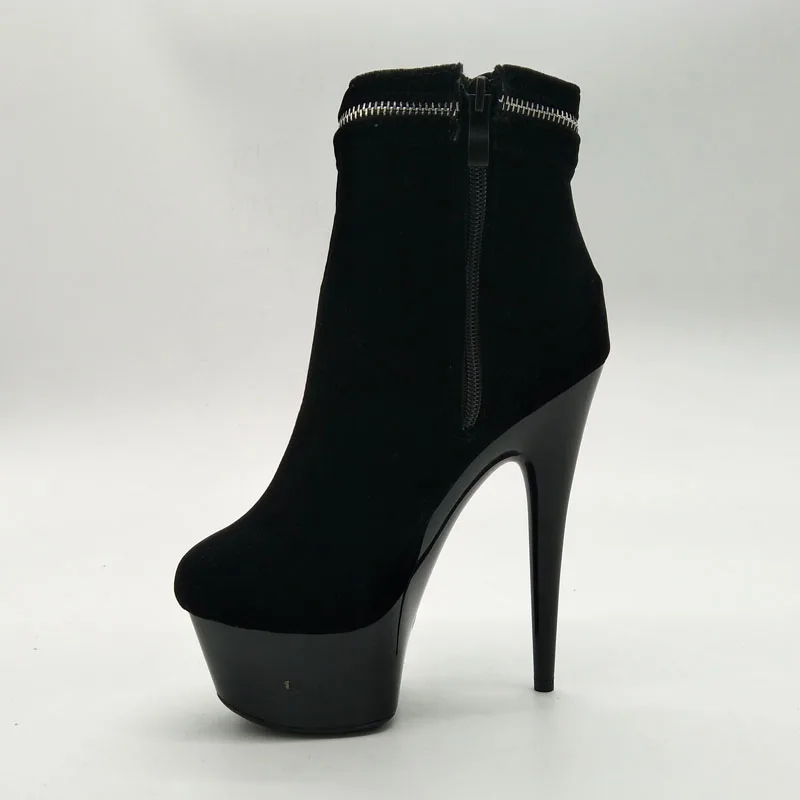 Женские замшевые ботильоны на платформе 15 см/6 дюймов шпильке с внутренней