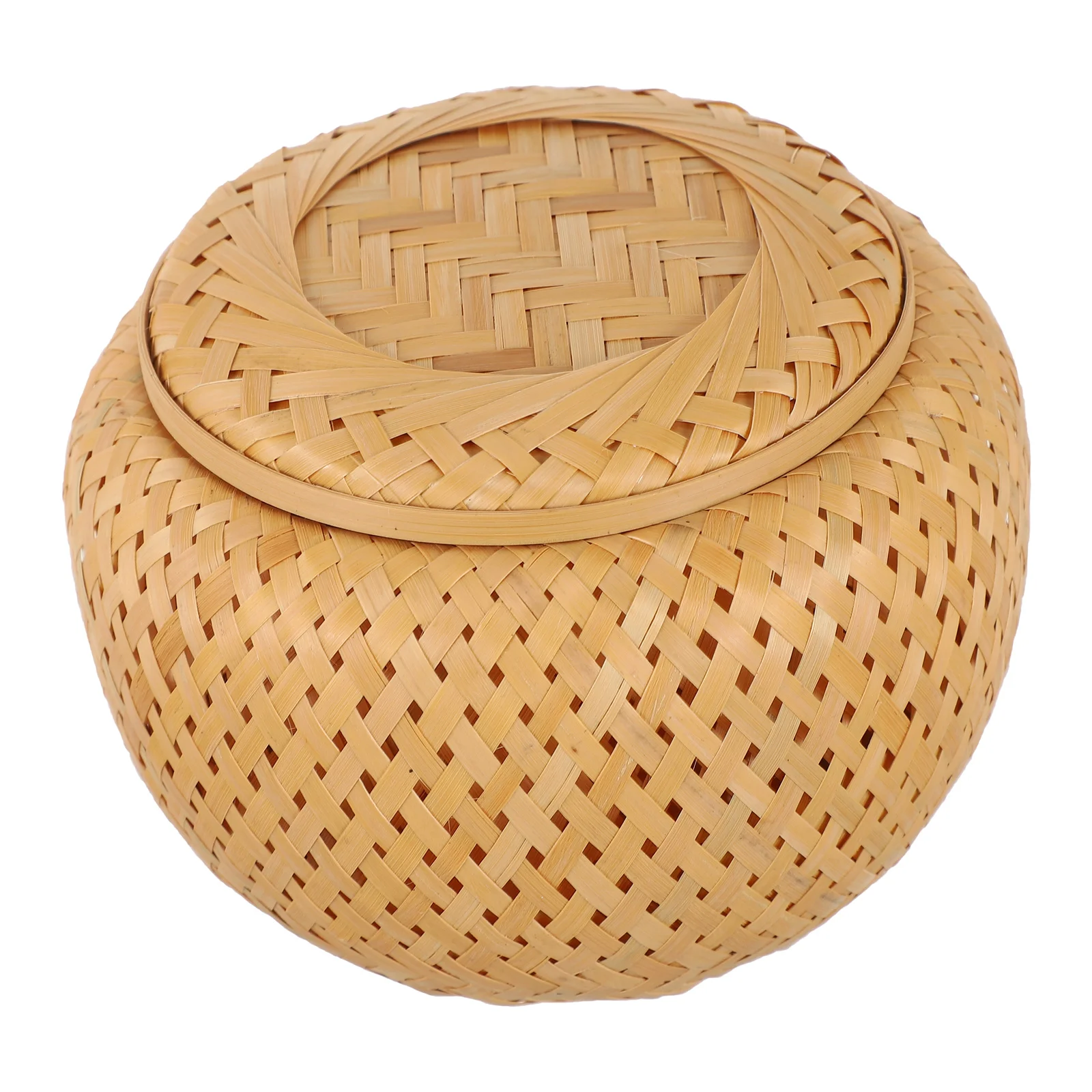 

Bamboo Woven Basket Double-layer Bamboo Jar Small Bamboo Box Gift Storage Jar
