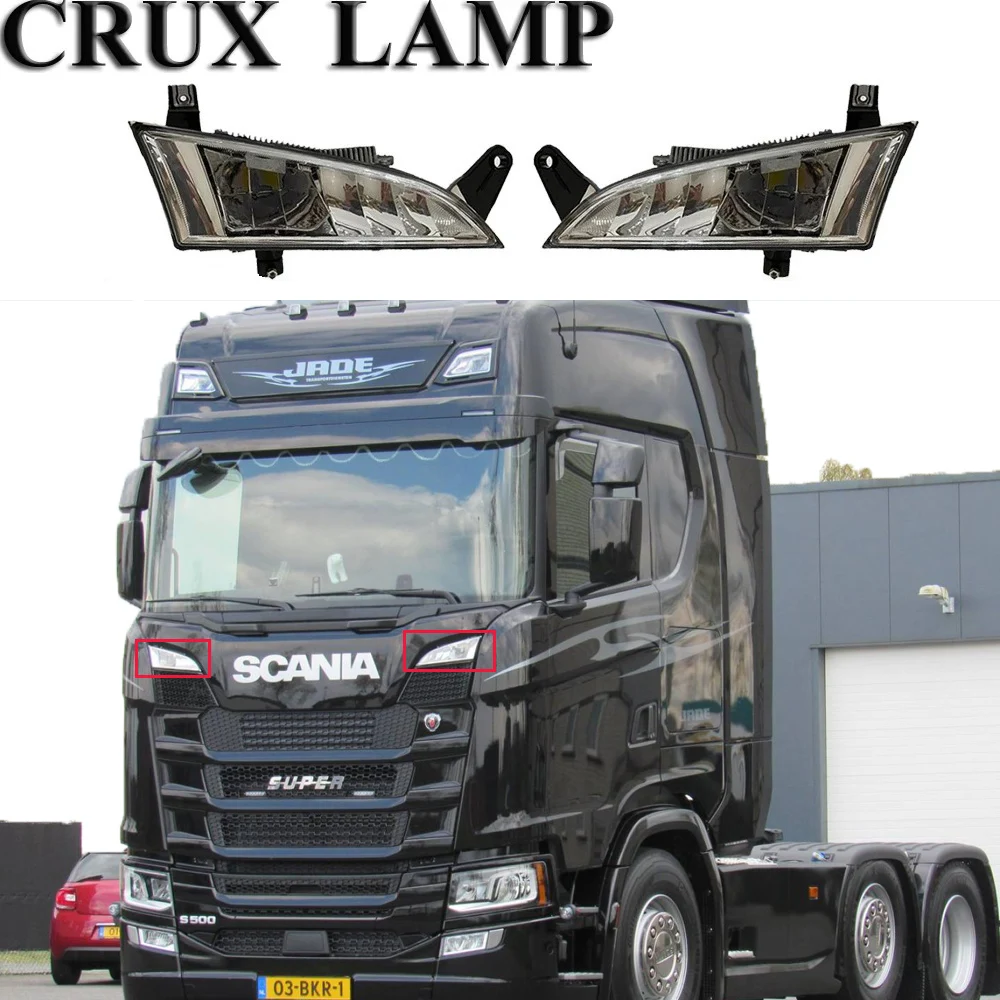 

2pcs L+R fog lamp used for scania truck R650 G500 S730 S500 P500 fog lamp 24V 2552712 2552711