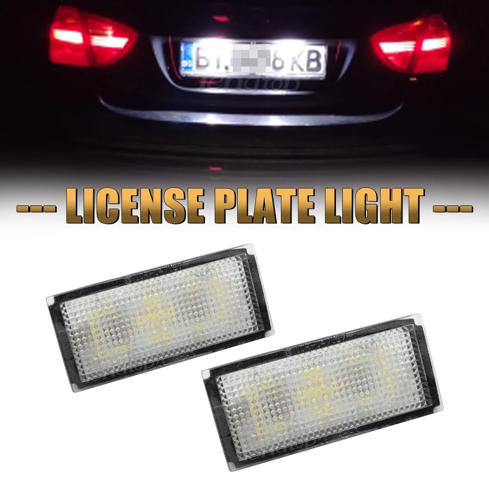 

LED Number License Plate Light Lamp Rear Tail Bulb 6000K White Canbus No Error For BMW E66 E65 7-Series 735i 2006 2007 2008