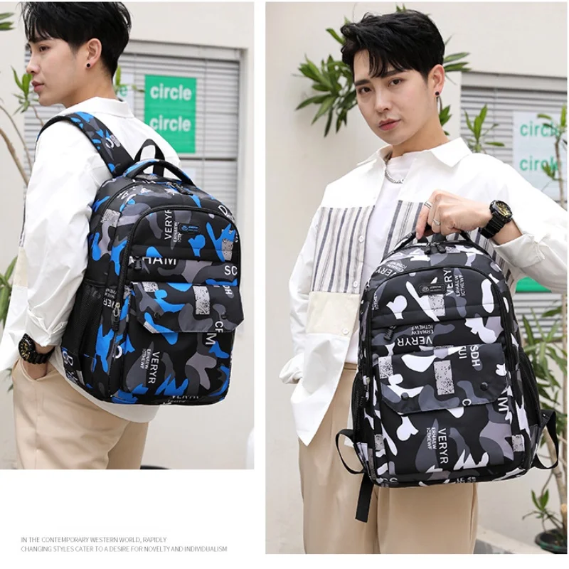 Large Capacity Students Oxford Camouflage School Bags New Outdoor Travel Business Leisure Backpacks for Men Females All-match