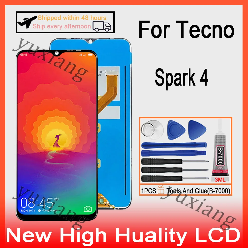 

Original LCD For Tecno Spark 4 KC2 KC8 LCD Display Touch Screen Digitizer Replacement