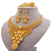 women jewelry set collar necklacebracelet earringsring ethnic style 18k arabia indian dubai african bridal wedding party gift