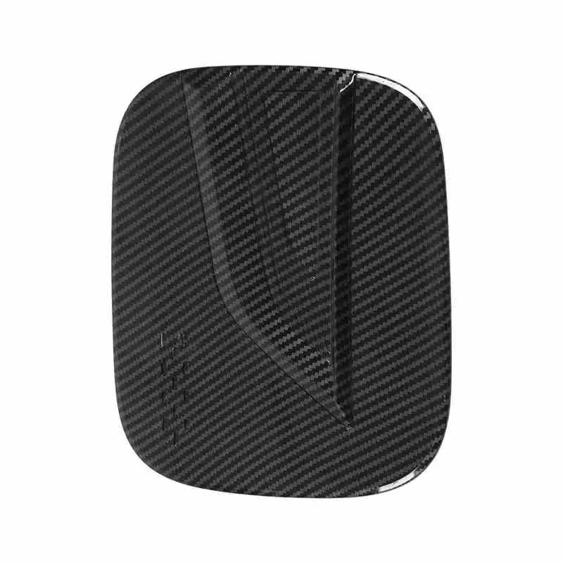 

Oil Tank Cover Trim Carbon Fibre Style Gloss Black Simple Installation Fuel Tank Frame Cover Anti Aging for Car Accessory