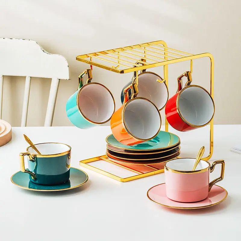 

European-style Phnom Penh coffee cup saucer ceramic cup coffee cup afternoon tea flower tea cup set starbuck