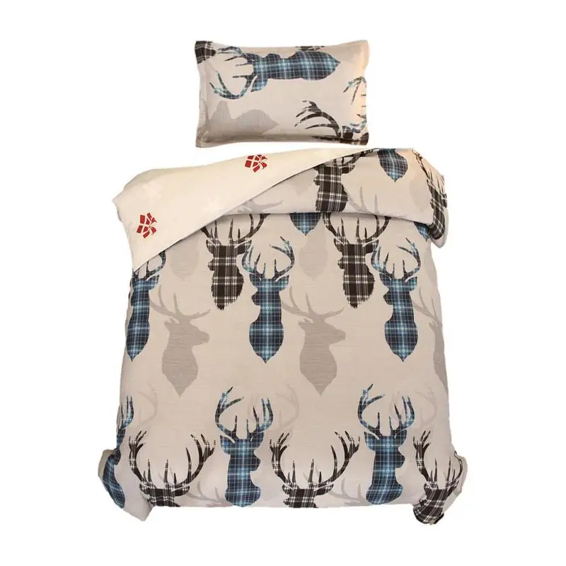 

Christmas Elk Bedding Set Christmas Reindeer Pattern Bedding Set Merry Christmas Bedding Sets Holiday Style Party Supplies Home