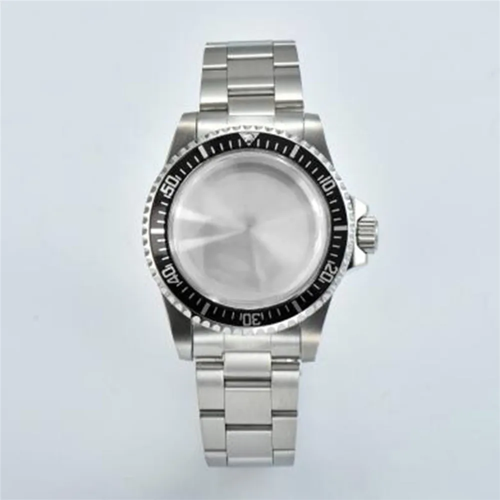 39.5mm Retro Watch Case + Strap for NH34 NH35 NH36 Movement Modified Part Acrylic Glass Stainltess Steel Cases Watch Accessories