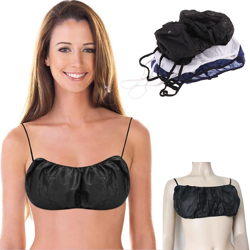 

10Pcs Disposable Bra Non-Woven Individually Disposable Spa Salon Top Garment Underwear for Sunless Tanning