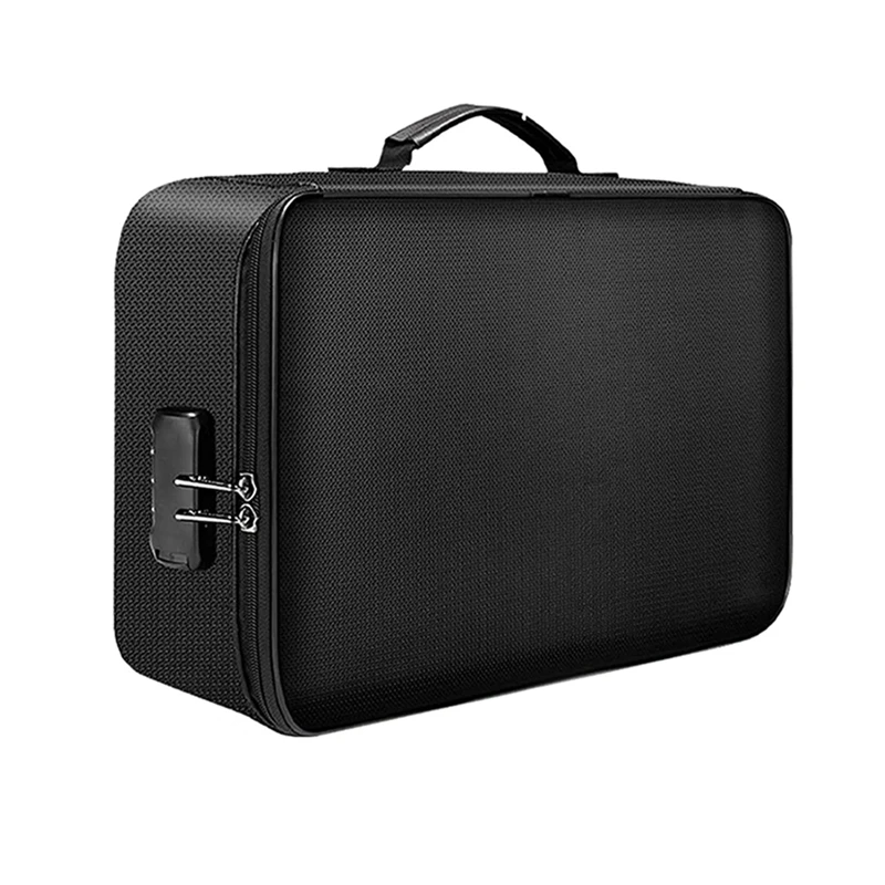 

Fireproof Document Bag With Lock,Waterproof Document Organizer Box With Handle, Home Office Safe Document Box, Photo