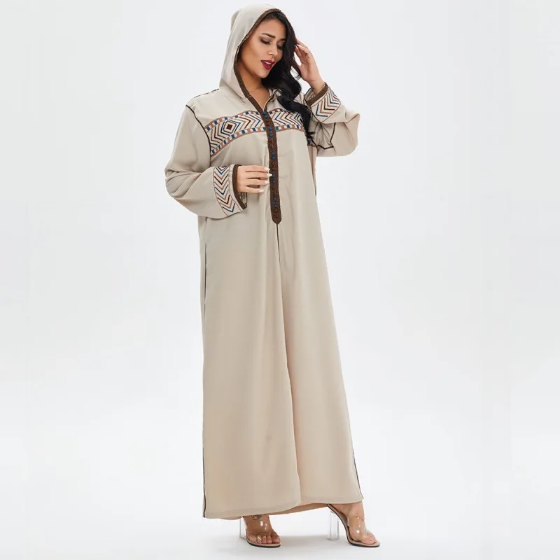 Muslim Women's Robe Long Skirt Muslim Fashion Dress Moroccan Robe Kaftan