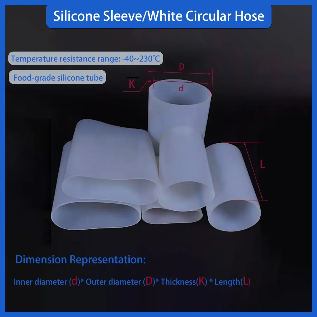 

Пищевой силиконовый шланг белый 1 метр