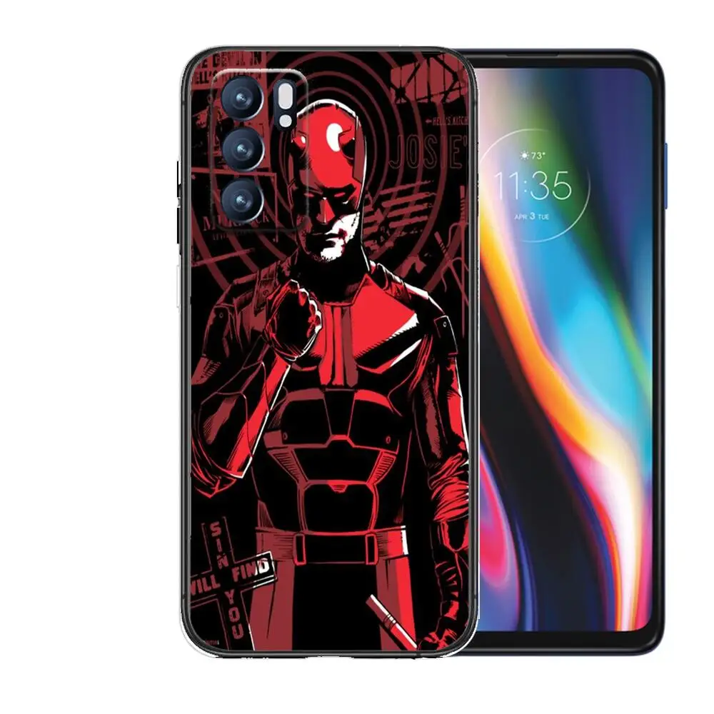 Чехол Daredevil для RealmeC3 OPPO Realme C3 RMX2020 Coque Capa Funda find x3 pro C21 8 Pro a91 Black Soft Phone Fundas Sac |