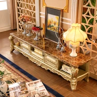 european tv cabinet all solid wood champagne golden coffee net marble cabinet neoclassical dark coffee table cabinet combination