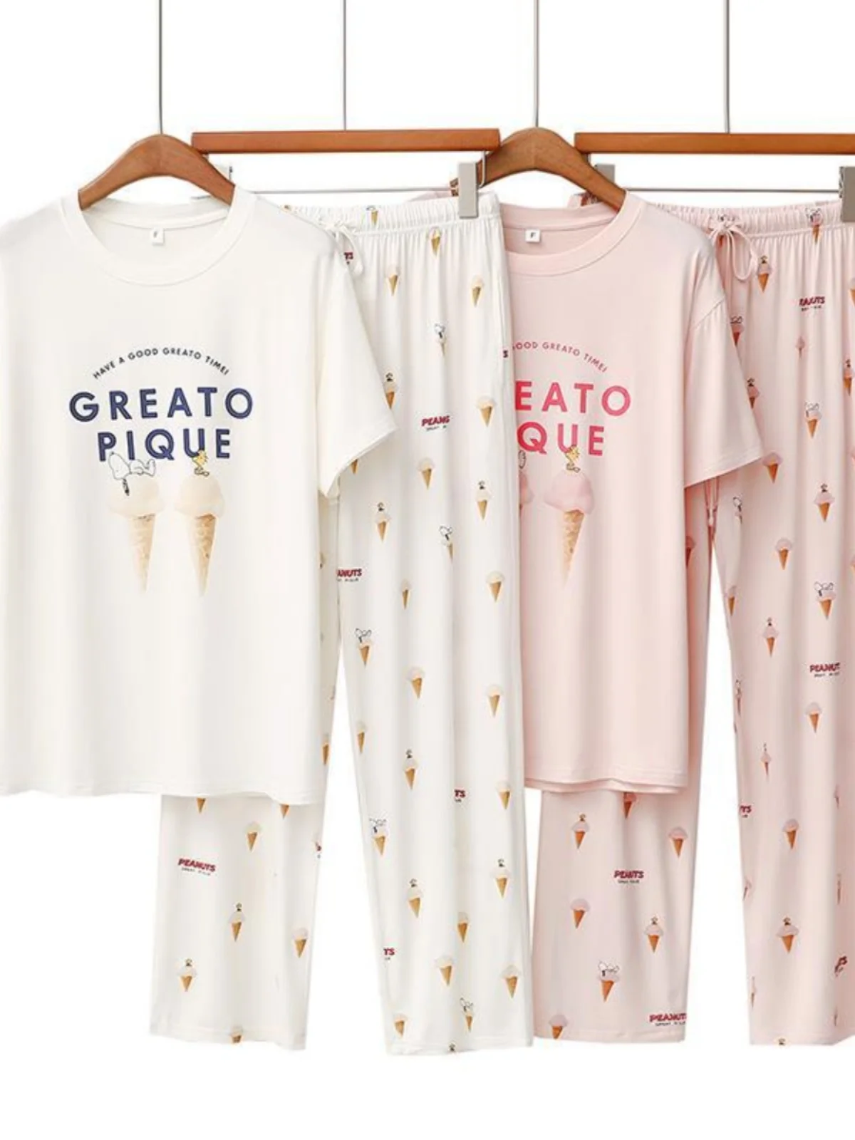 GP весна/лето тонкие модальные женские пижамы с буквами мороженого милые мягкие