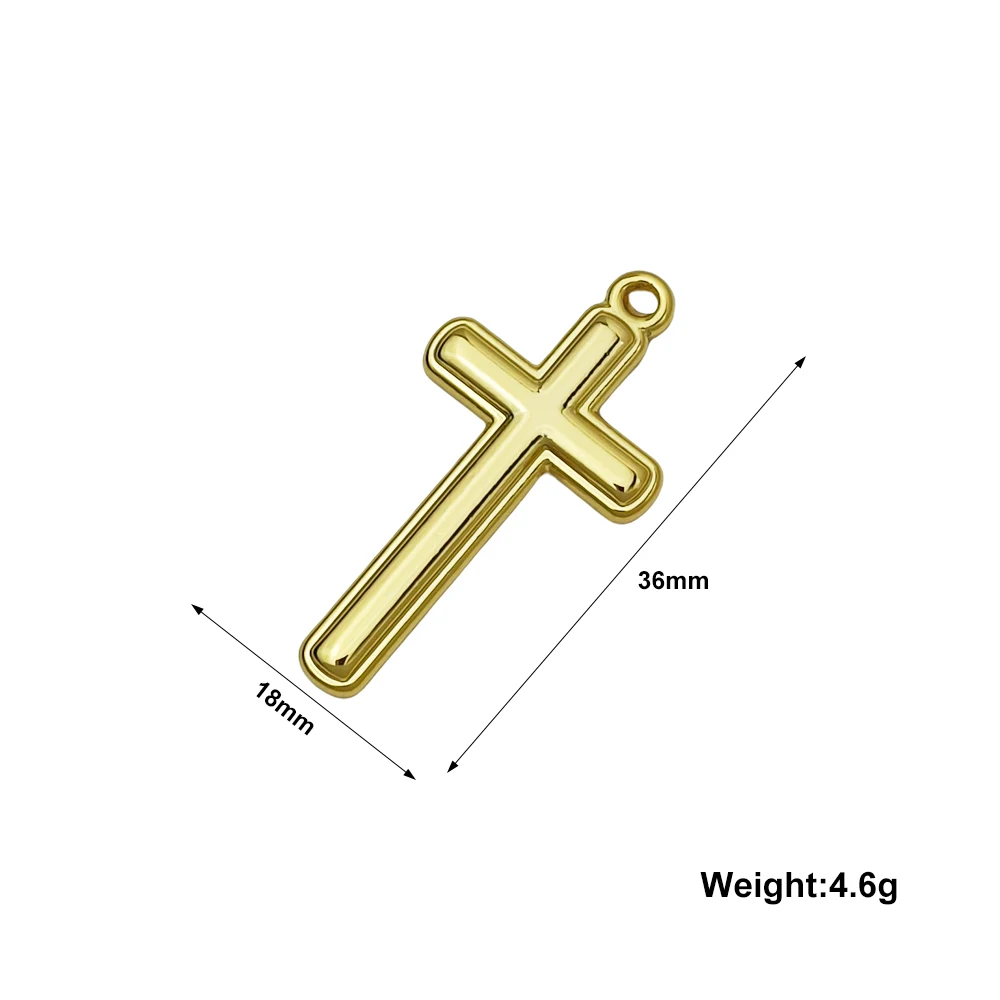 

2pcs/lot 18x36mm Cross Charms For DIY Jewelry Making Stainless Steel Charms Pendant Jewelry Findings Dropshipping Wholesale