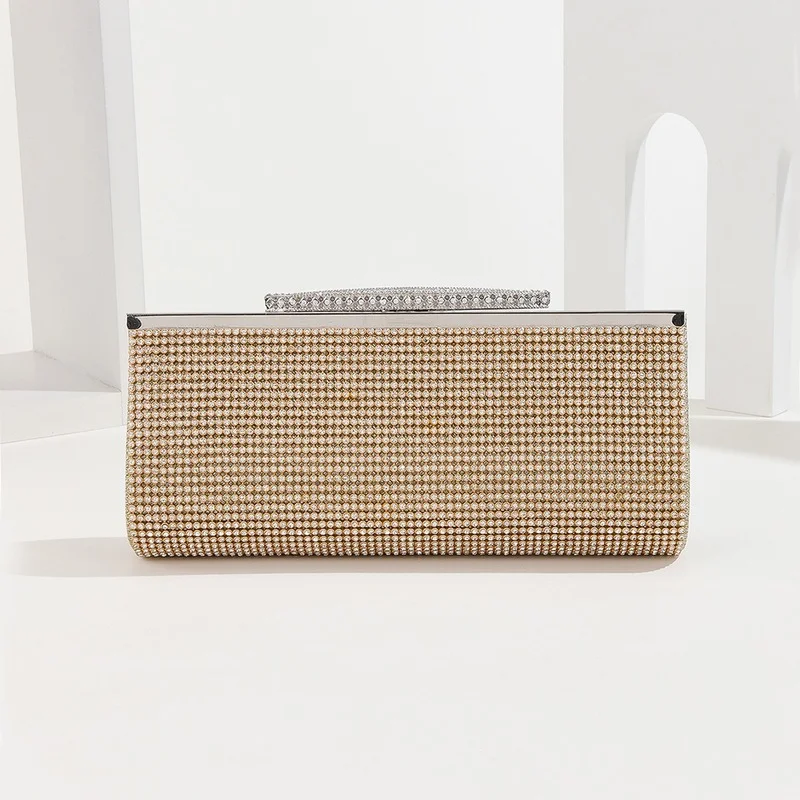 

New Ladies Clutch Bag Square Black Diamond Evening Bag Banquet Cosmetic Bag Bride Wedding Wallet Messenger Bag Shoulder Bags