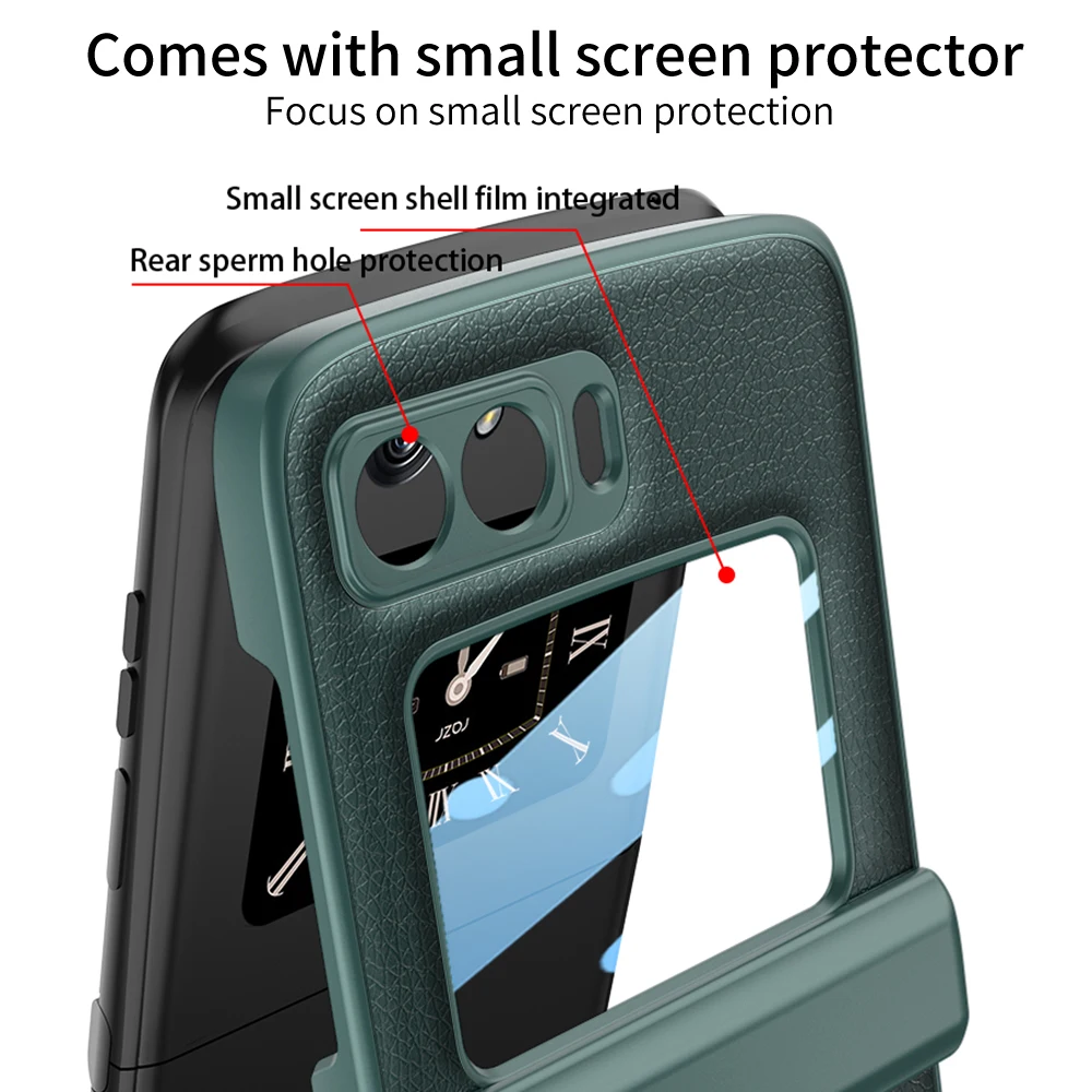 Magnetic Carbon Fiber Leather Case For Motorola Moto Razr 2022 5G Shockproof PC Bumper Phone Cover Moto Razr Flip Cases