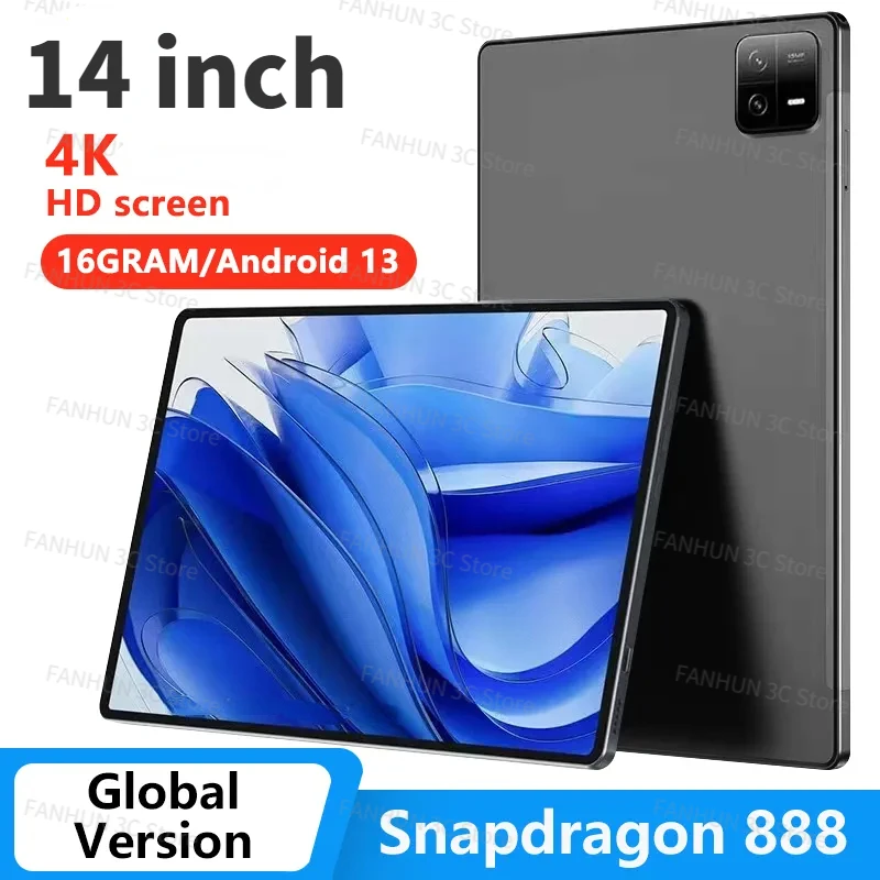 

2024 Original Global Version Tablet Android 13.0 Pad 6 Pro Snapdragon 888 16GB+512GB TabletsPC 5G Dual SIM Card or WIFI HD 4K Mi