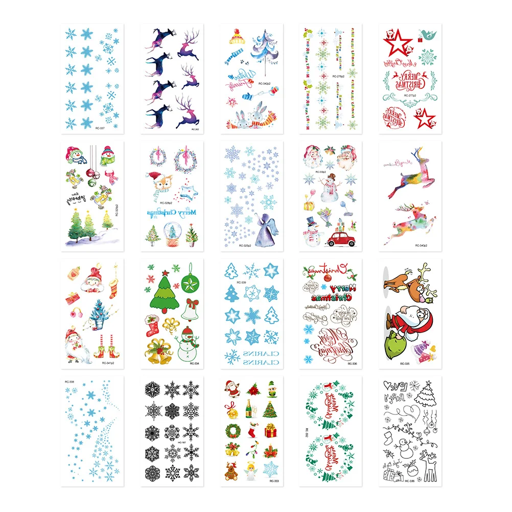 

20 Sheets Sticker Stylish Fashion Creative Christmas Sticker Colorful Christmas Tree Sticker Stickers