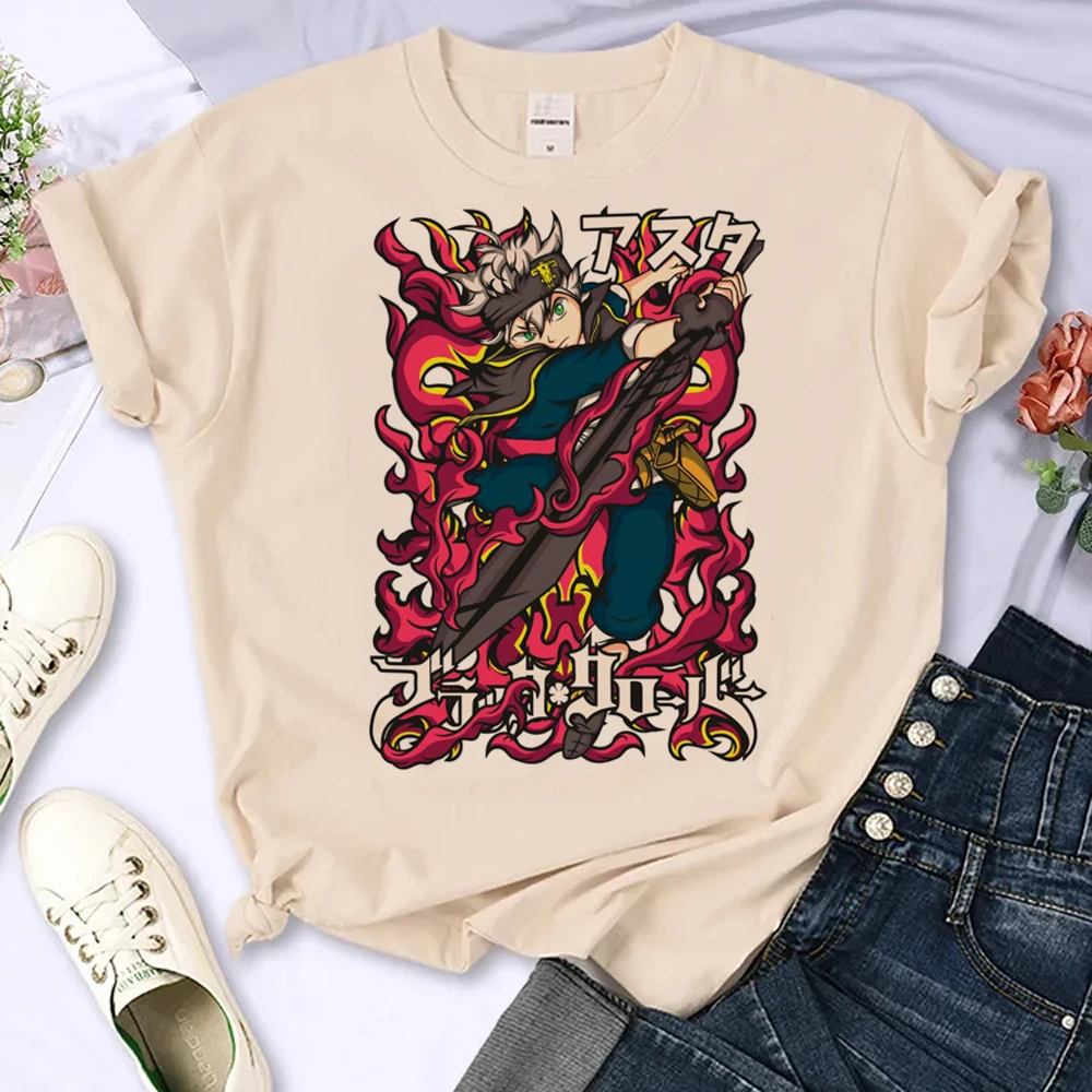 

Black Clover Tee women funny manga summer t-shirts female designer clothing