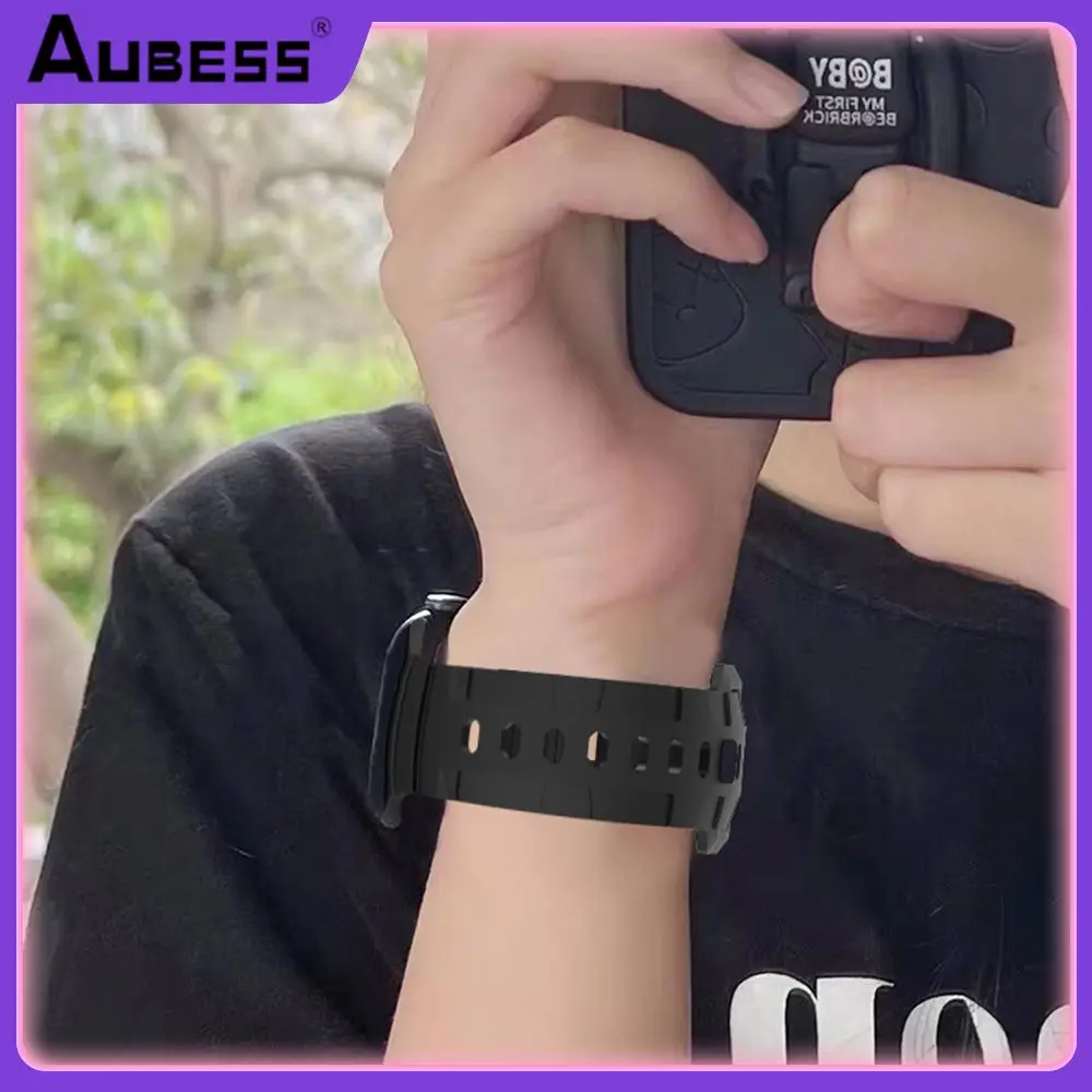 

Smart Watch Strap Durable Silica Gel Watchband Light Fashion For Applewatch Watch Strap Consumer Electronics High Quality White