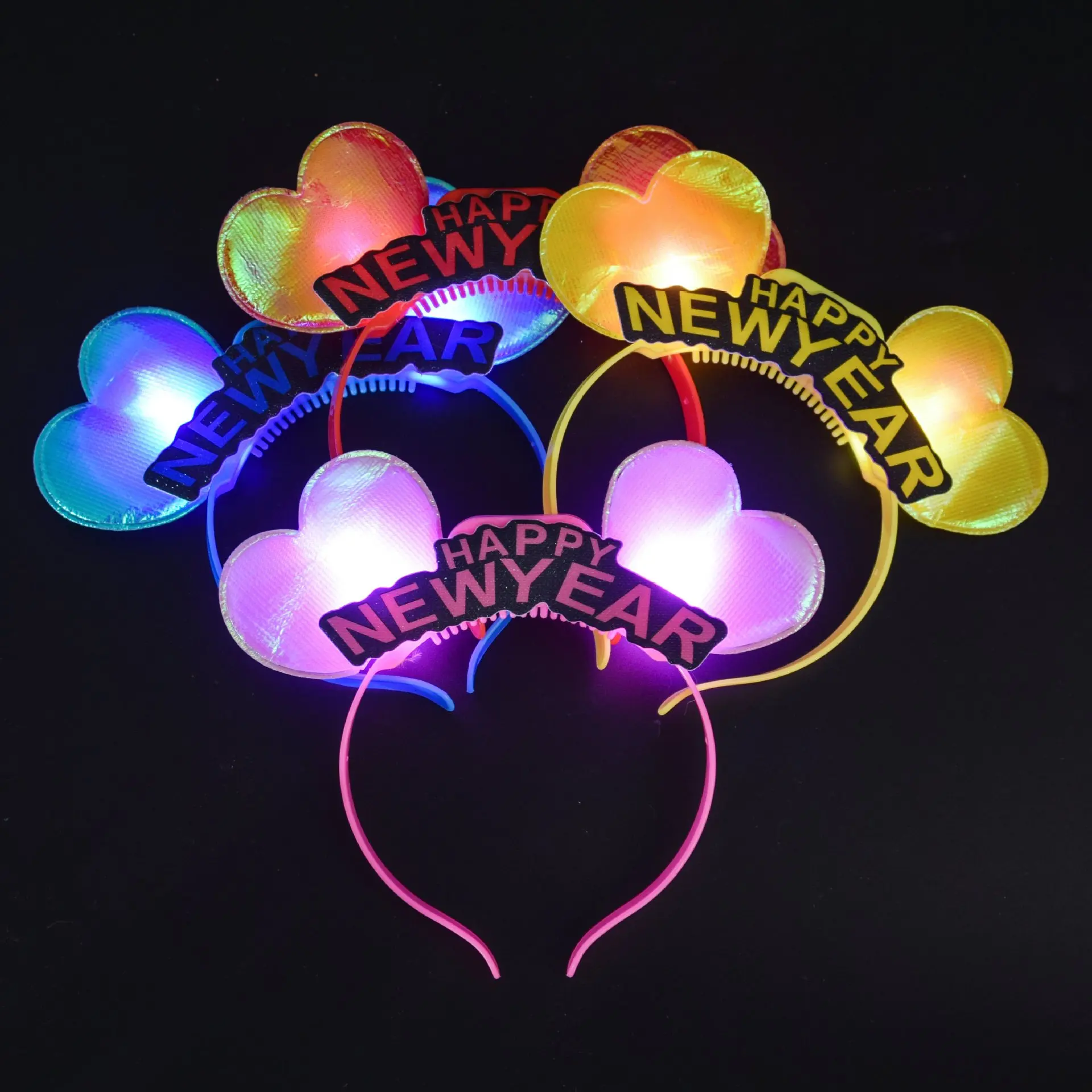 

10 шт. светодиодная подсветка светящаяся повязка на голову мигающий головной убор Декор реквизит Детская Игрушка реквизит на день рождения подарки украшение 2023