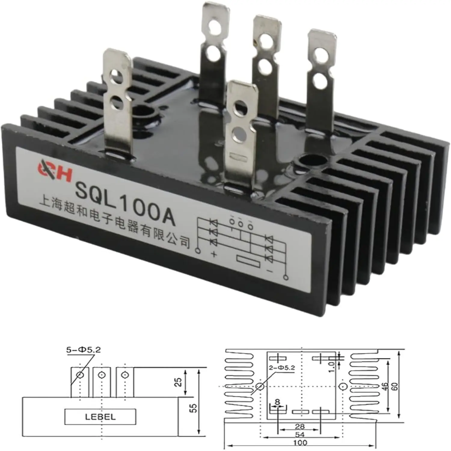 Мостовой выпрямитель SQL100A 1600 В 3-фазный диодный мостовой переменного тока в