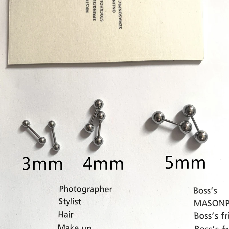 Женские серьги-гвоздики с двойными шариками из стерлингового серебра 925 пробы