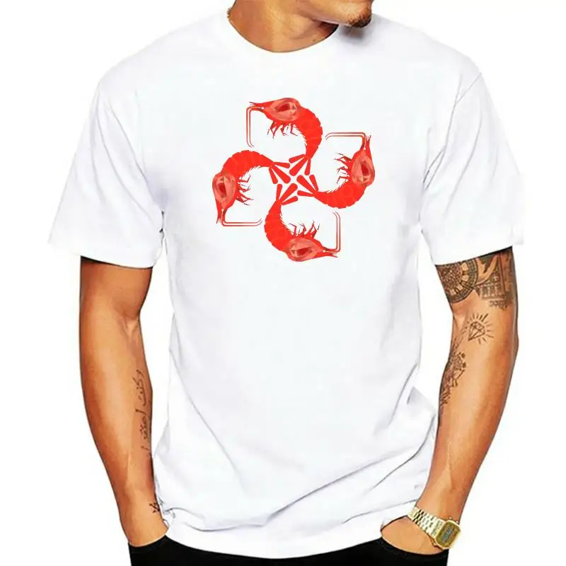

Cherry Shrimp Ruby Top T-shirts Men Gift Tshirt Lovers Day T Shirt Customized Clothing O Neck Pure Cotton Graphic Tees Black